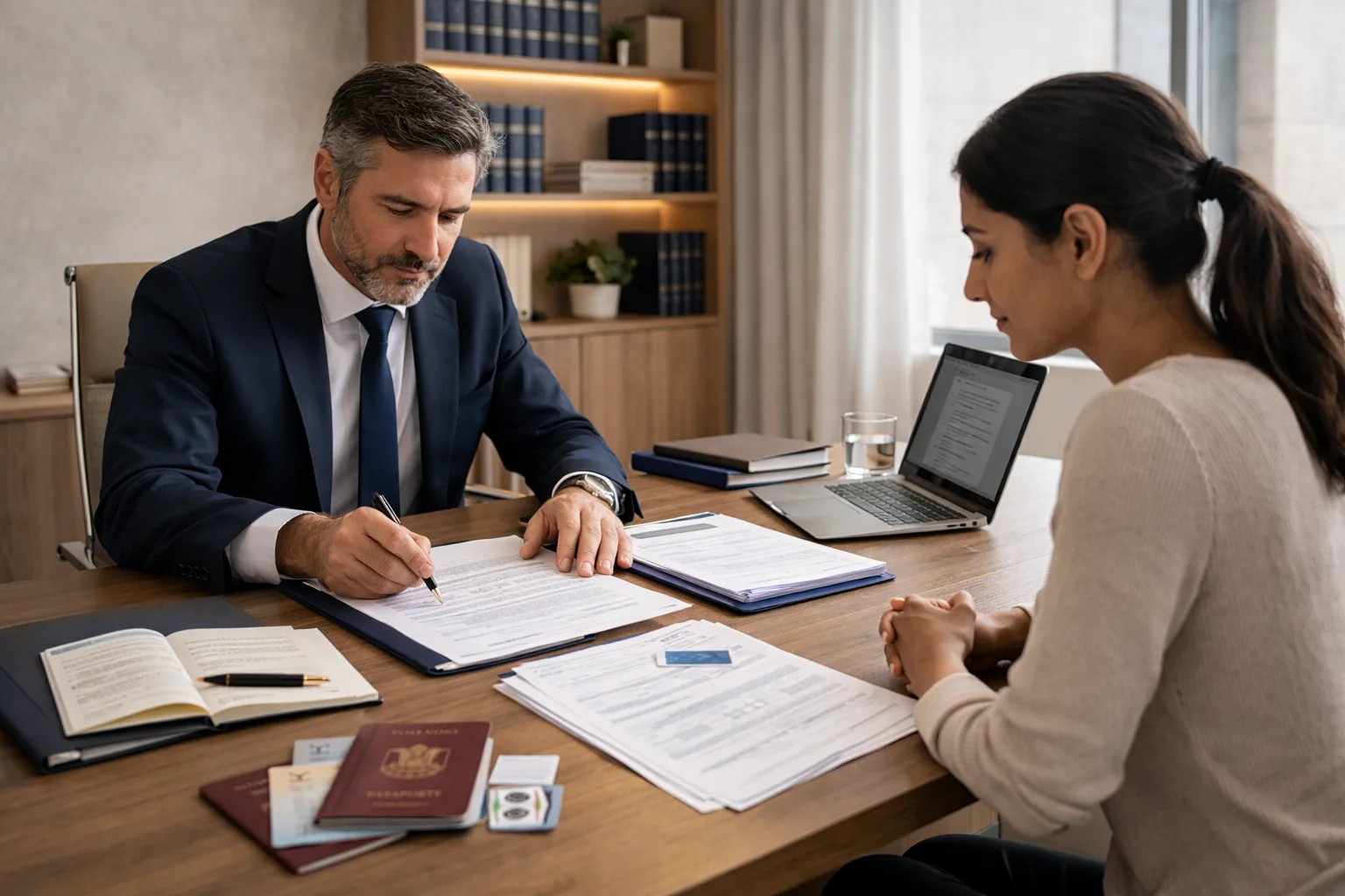 Asesoramiento jurídico en extranjería con revisión de documentación en despacho de abogados en Murcia